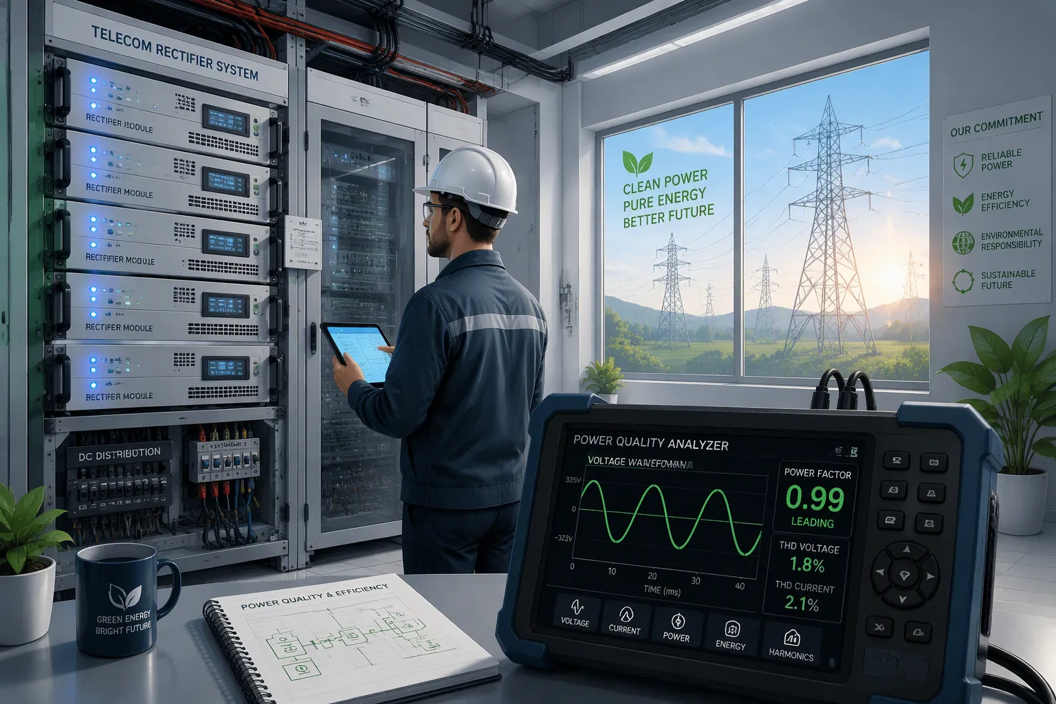 How Telecom Rectifier Systems Achieve High Power Factor and Low Harmonic Suppression to Purify the Grid Environment and Reduce Energy Losses
