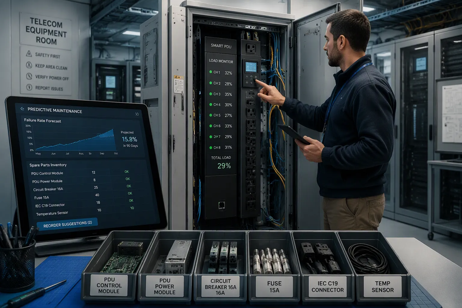 From Predictions to Smart PDU Spare Part Management
