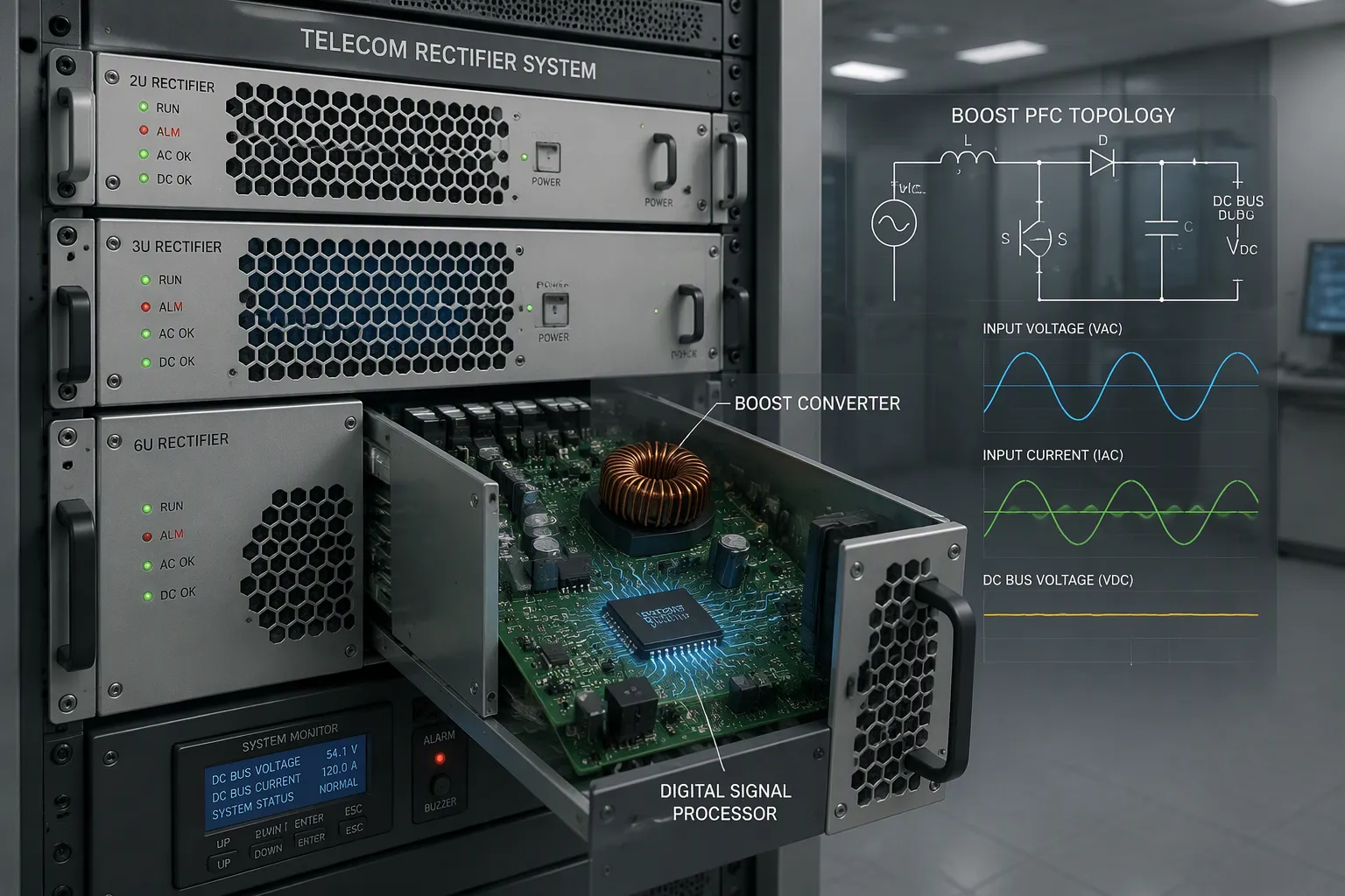 Core Techniques in Telecom Rectifier Systems