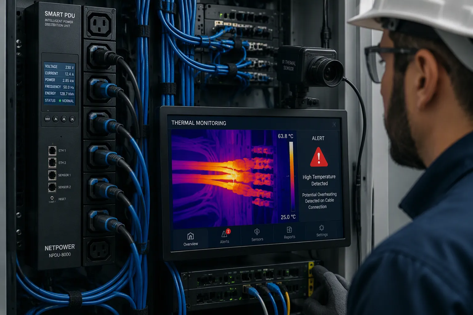 How Infrared Temperature Measurement Enables Cable Overheating Early Warning in Smart PDUs for Telecom Cabinets