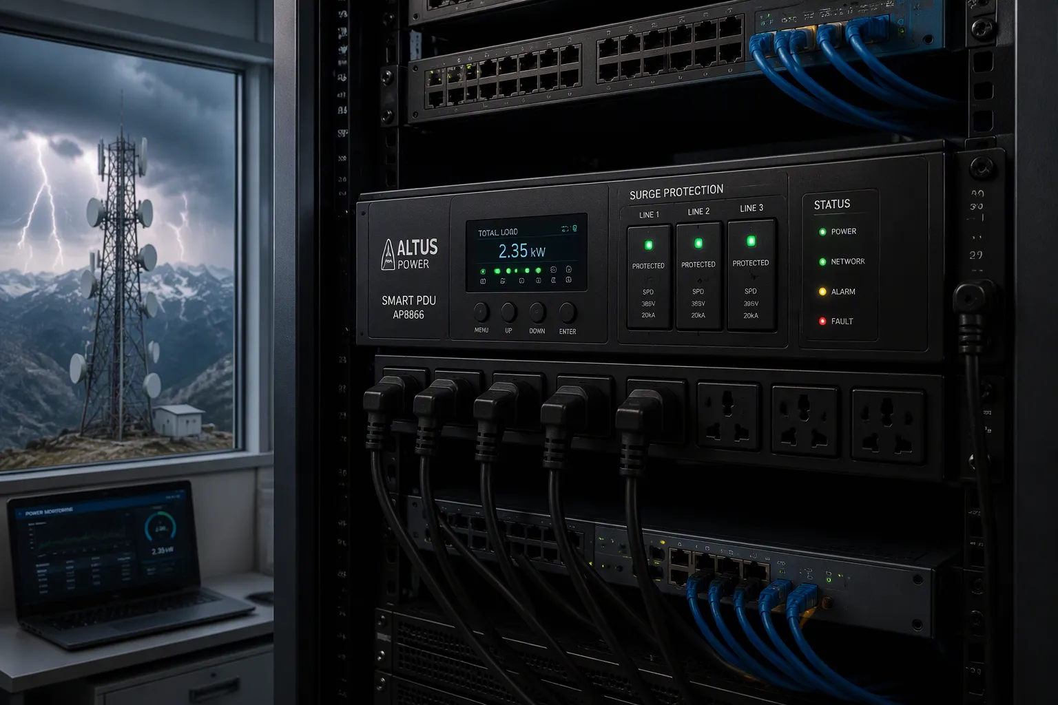 How Surge and Lightning Protection of Smart PDUs Ensures Power Safety in High-Altitude Base Stations
