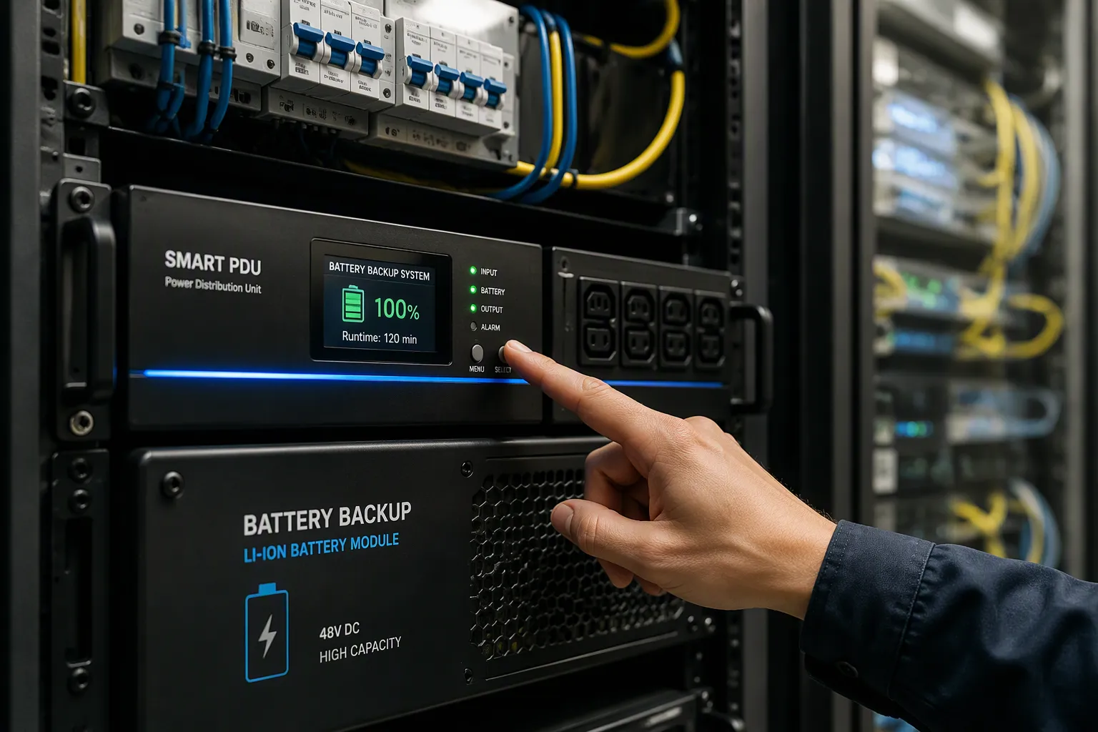 How to implement reverse current protection for batteries of Smart PDUs in telecom cabinets to prevent reverse charging during outages