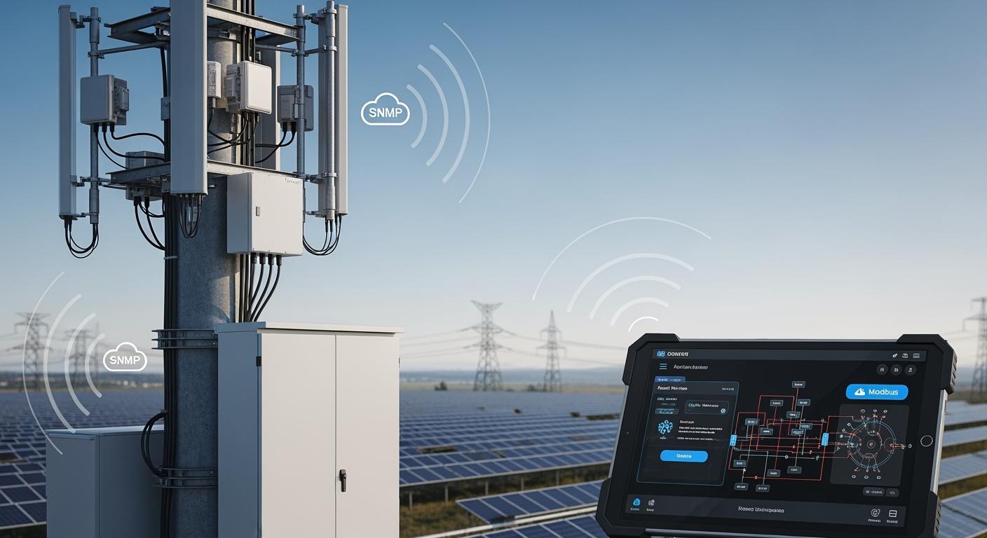 Remote monitoring: SNMP/Modbus alarms for outdoor power