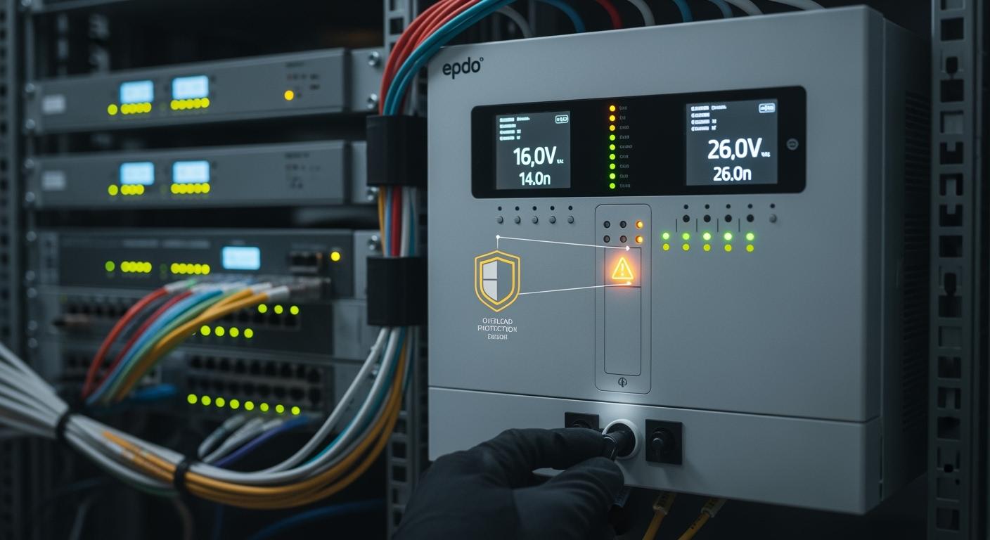 Smart Power Distribution Unit with Precise Voltage/Current Monitoring for Overload Protection of Equipment in Telecom Cabinets