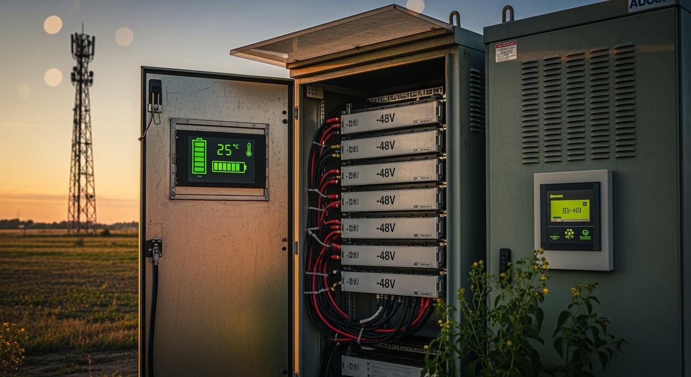 Battery management features for -48V outdoor telecom systems