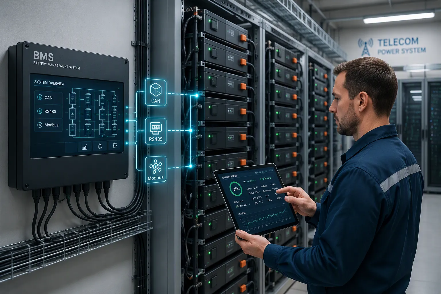 How Multi-Protocol BMS Intelligent Communication Enables Seamless Integration of Mainstream Lithium Batteries in Telecom Power Systems