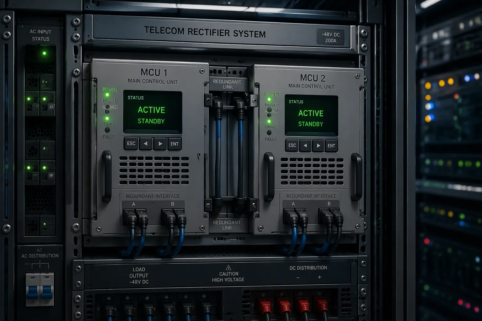 Main Control Unit Hot Backup of Telecom Rectifier Systems: Dual Controllers Acting as Mutual Redundancy to Ensure Zero Downtime