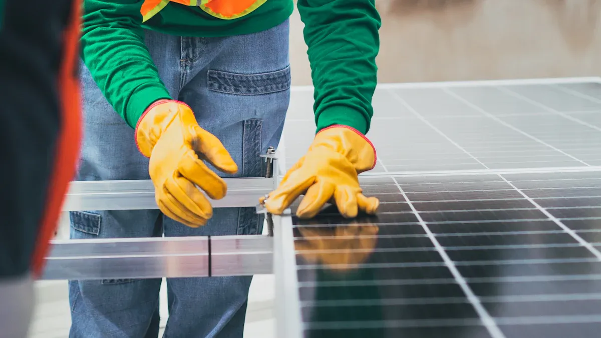 How ESTEL Ensures Damage-Free PV Panel Mounting