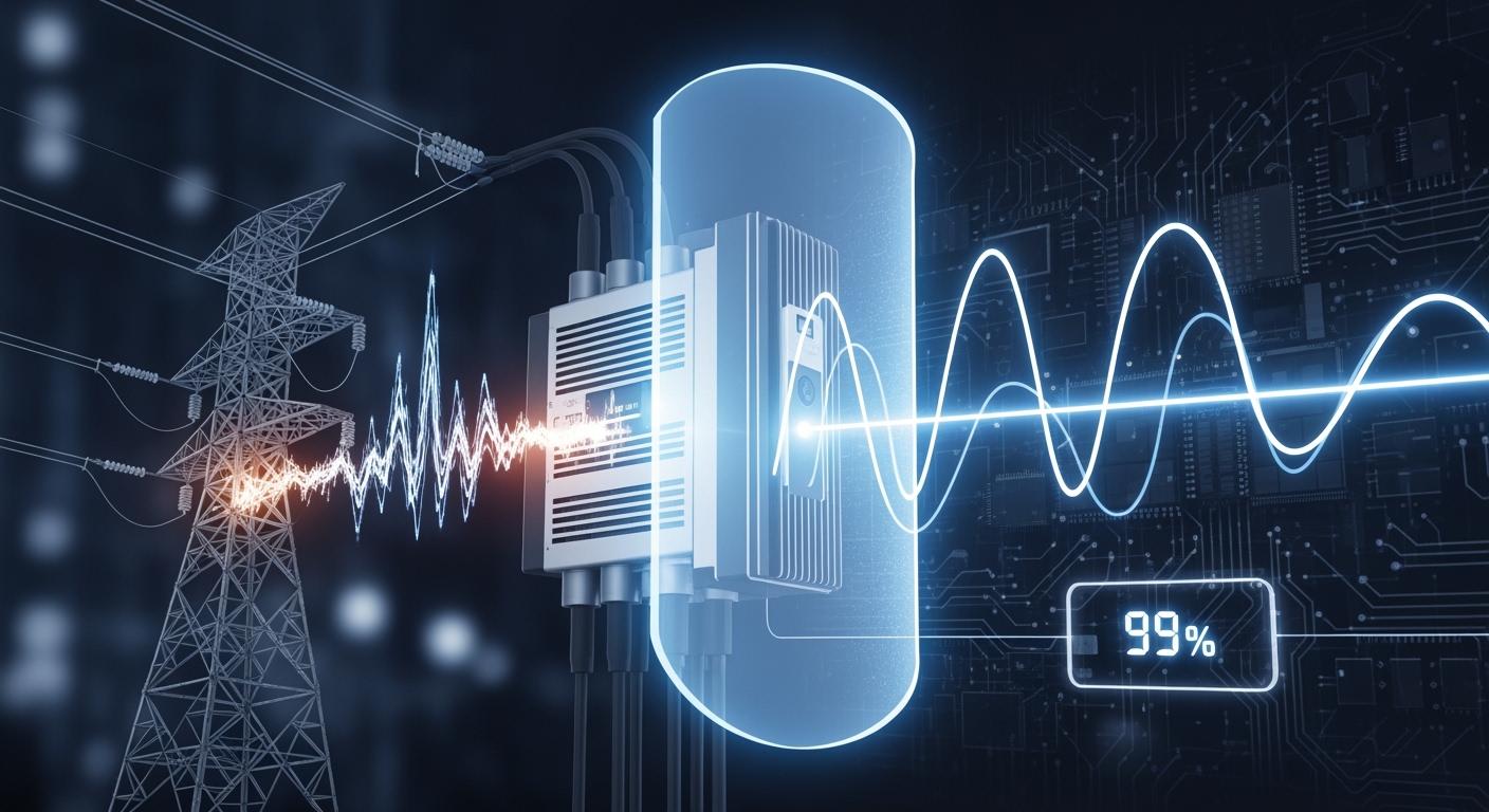 Grid Pollution Resistance of Telecom Rectifier Systems: Purified Power Supply with 99% Harmonic Filtering