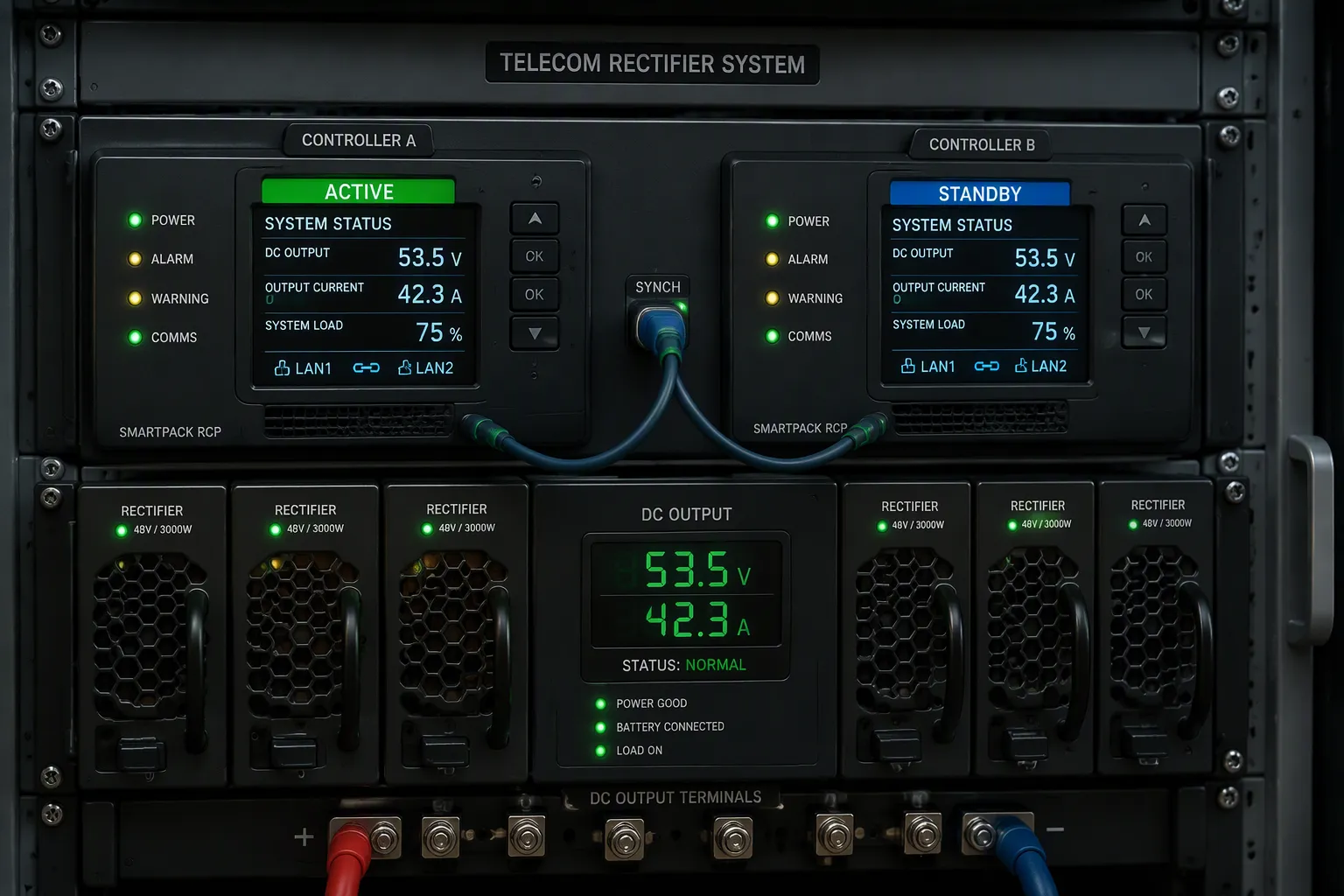 Hot Backup in Telecom Rectifier Systems