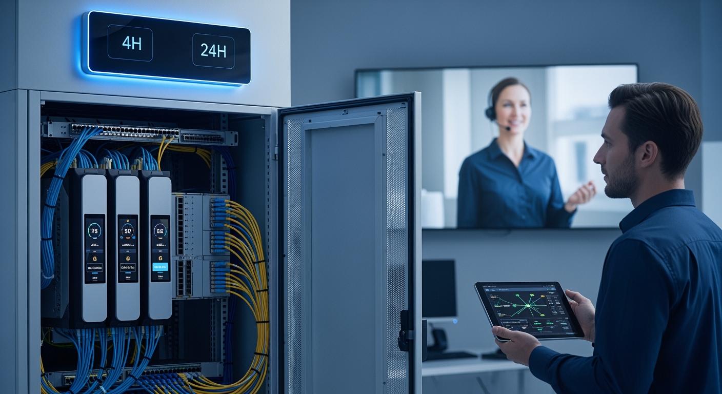 Service Response Time Commitment of Smart PDUs in Telecom Cabinets: 4H Remote Diagnosis + 24H On-Site Support