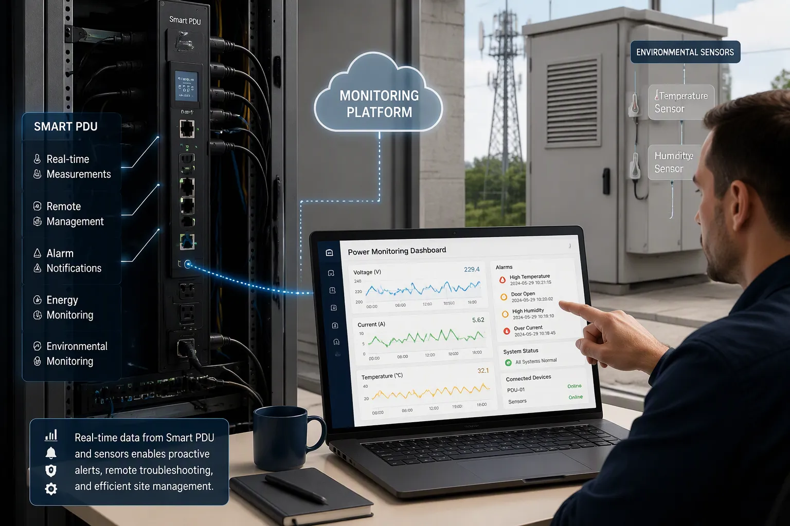 Real-Time Smart PDU Data Access and Monitoring