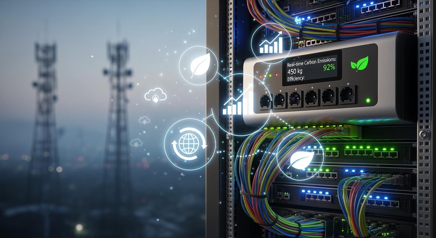 Carbon Emission Tracking Function Smart PDU Solution for Quantifying Carbon Reduction Goals in Telecom Cabinets