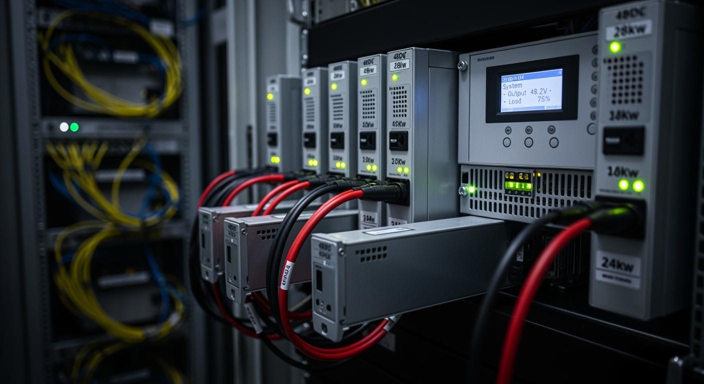 Modular 3–24kW 48VDC Rectifiers in Telecom Power Systems