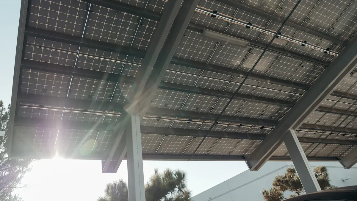 Steel Structure for PV Panel procurement decision tree focusing on cost, lifespan, and service weight prioritization