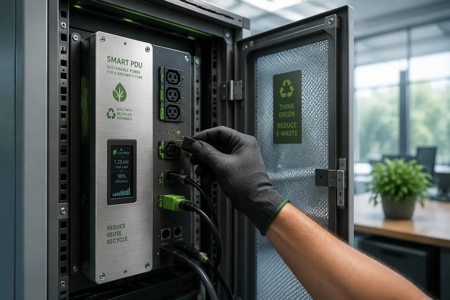 Recyclable Material Design of Smart PDUs in Telecom Cabinets: Green Choice to Reduce E-Waste
