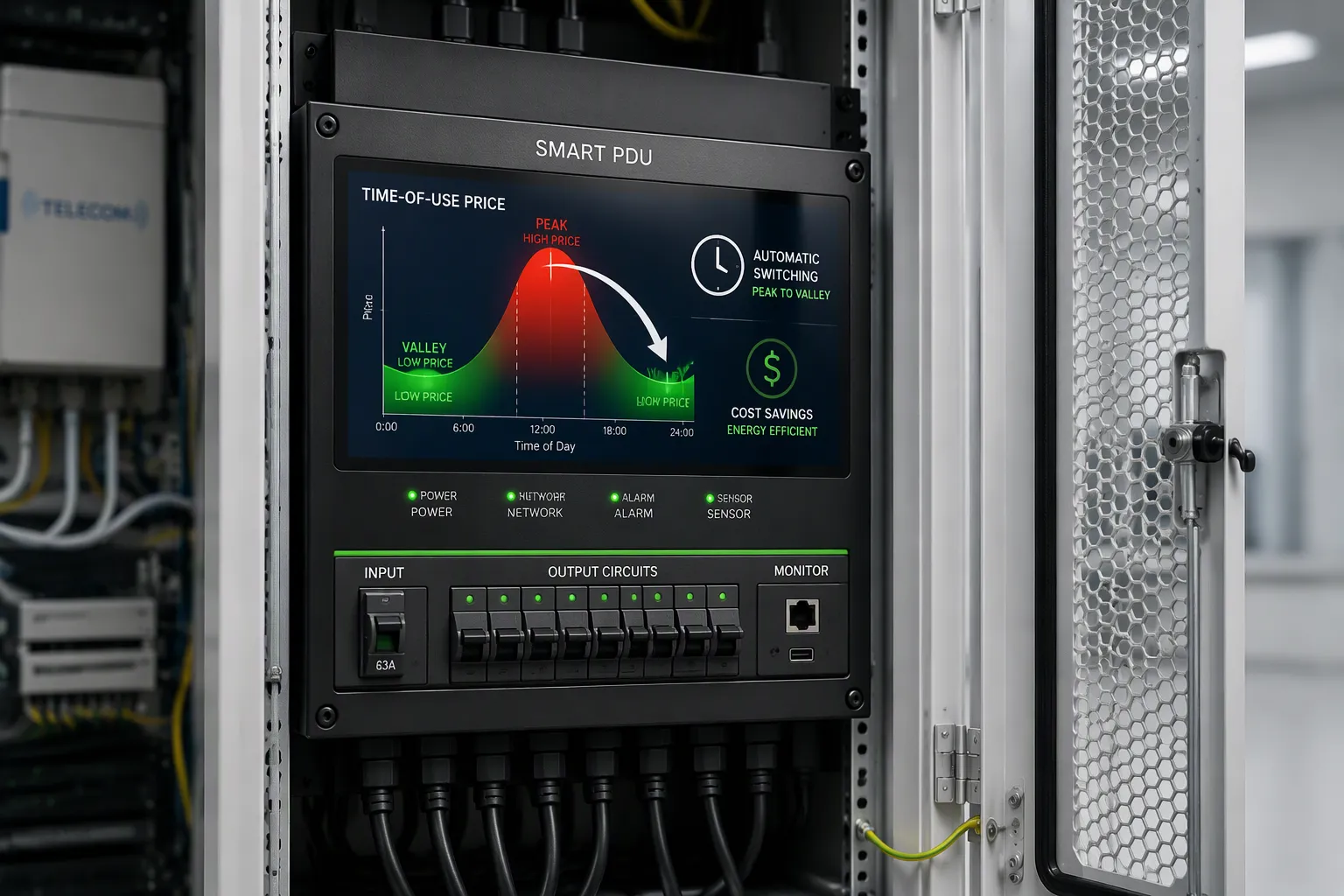 How Smart PDU Time-of-Use Price Auto-Switching in Telecom Cabinets Reduces Costs via Peak-Valley Differences