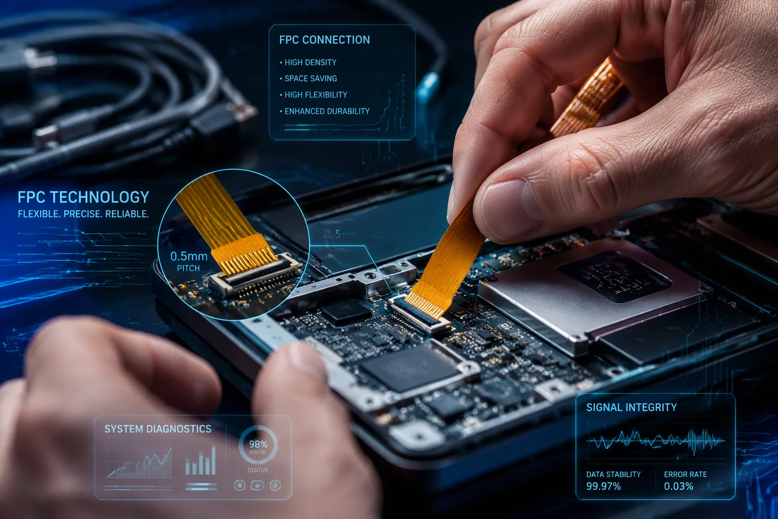 How to connect FPC in place of traditional cables for better performance
