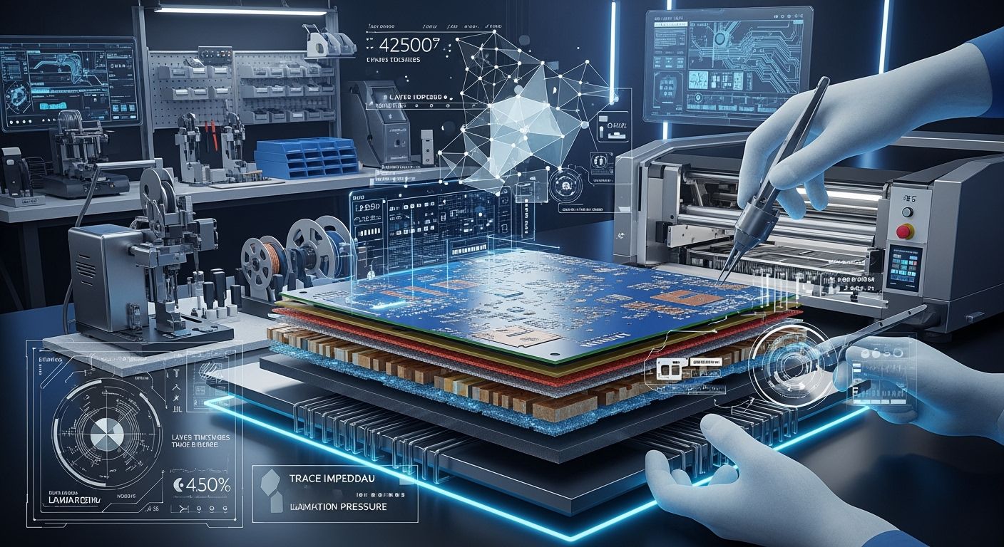 Multi-layer PCB Stack-up Lamination: In-house Production