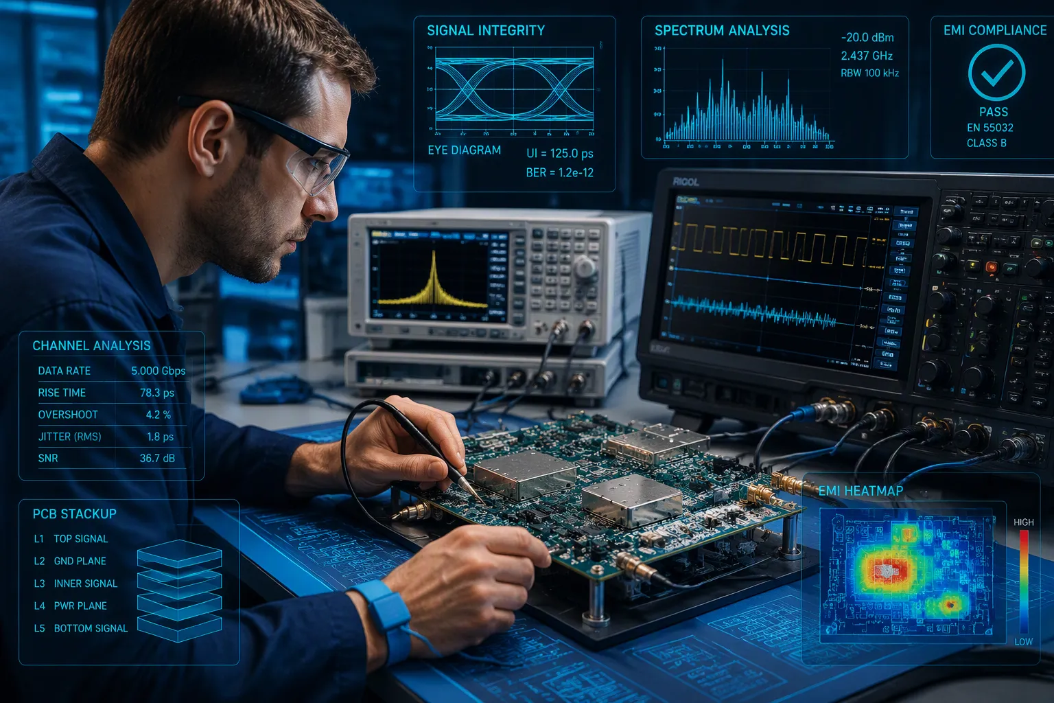 Reliable Signal Integrity and EMI Control in High-Speed PCB