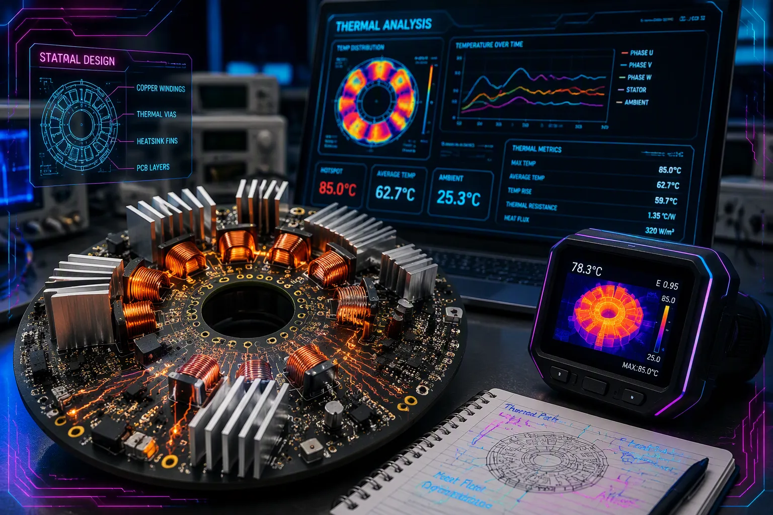 Thermal Management of PCB Stators
