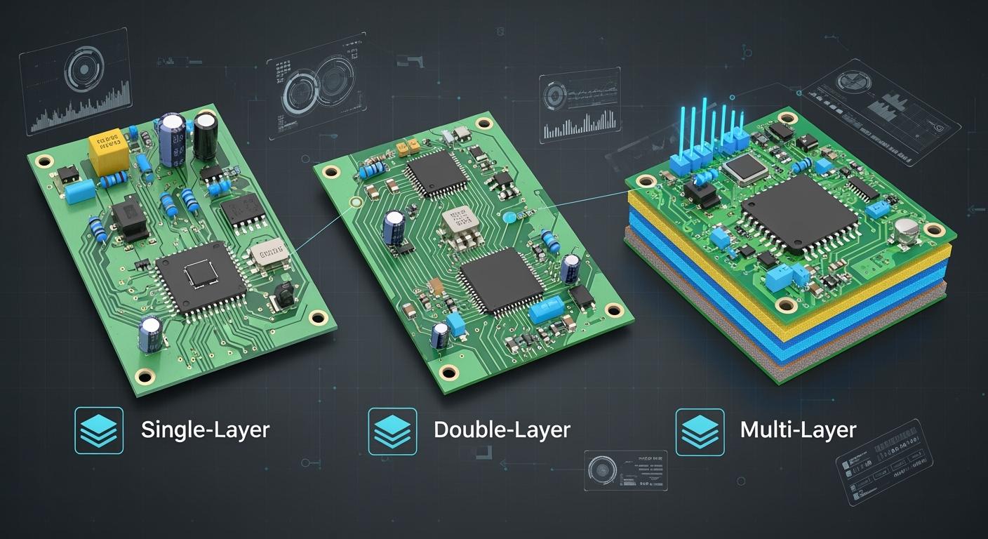 Single-layer vs Double-layer vs Multi-layer PCB Design Basics