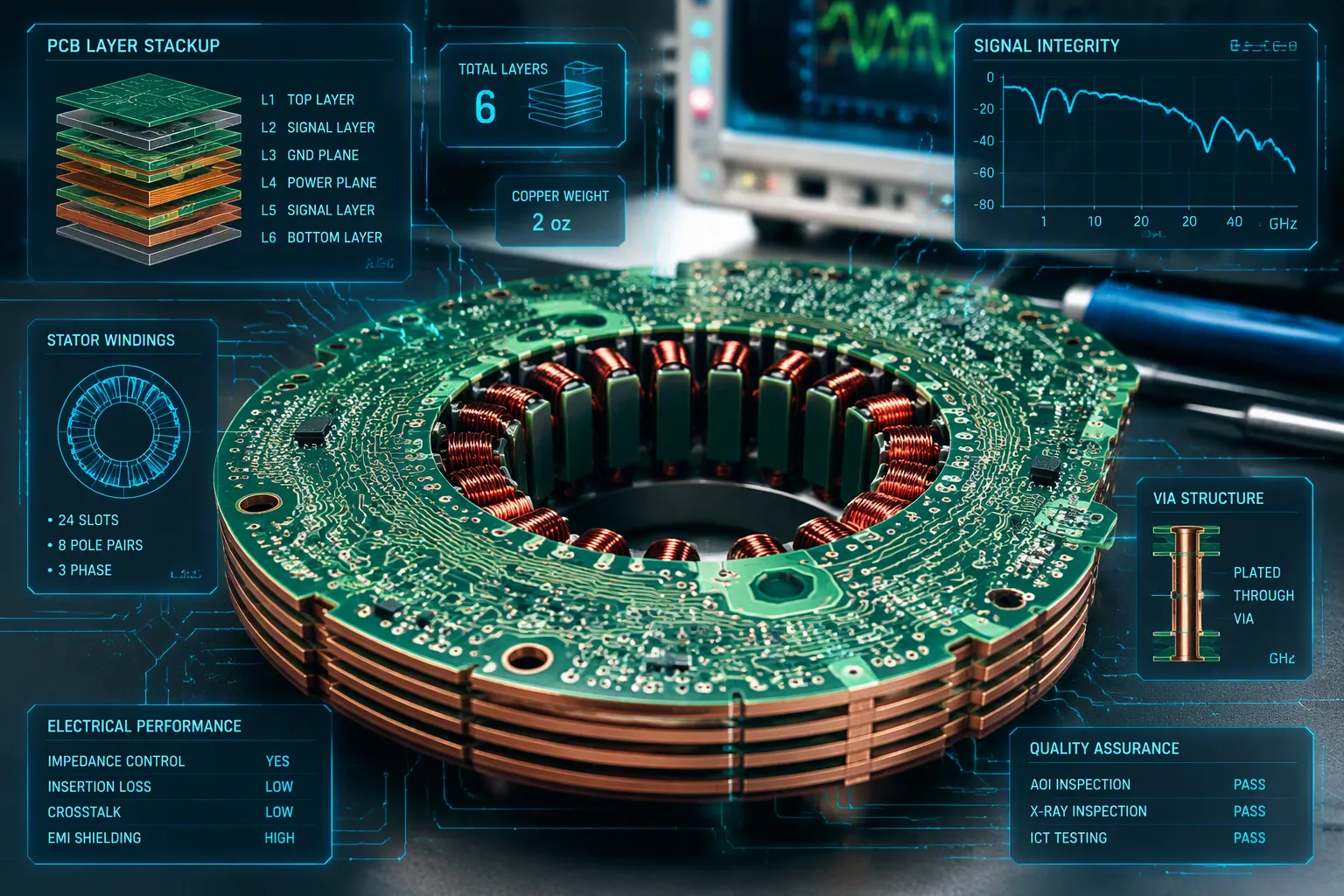 Multilayer PCB Manufacturing for PCB Stators