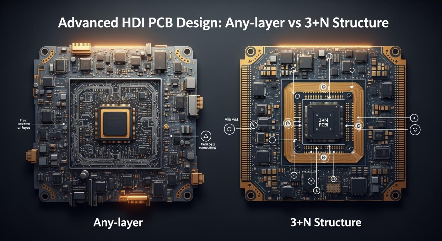 Advanced HDI PCB Design: Any-layer vs 3+N Structure