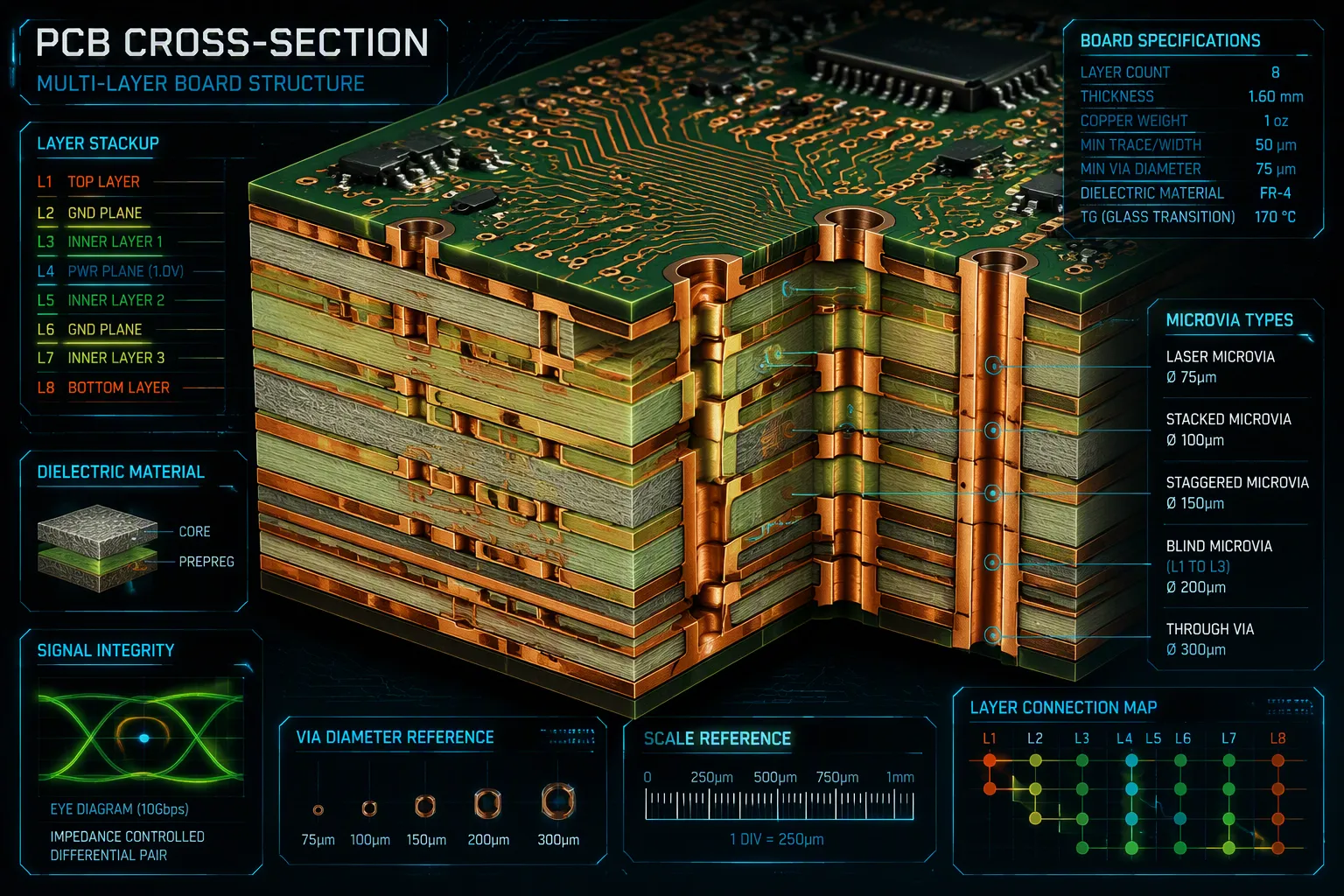 Any-layer HDI PCB manufacturing technology