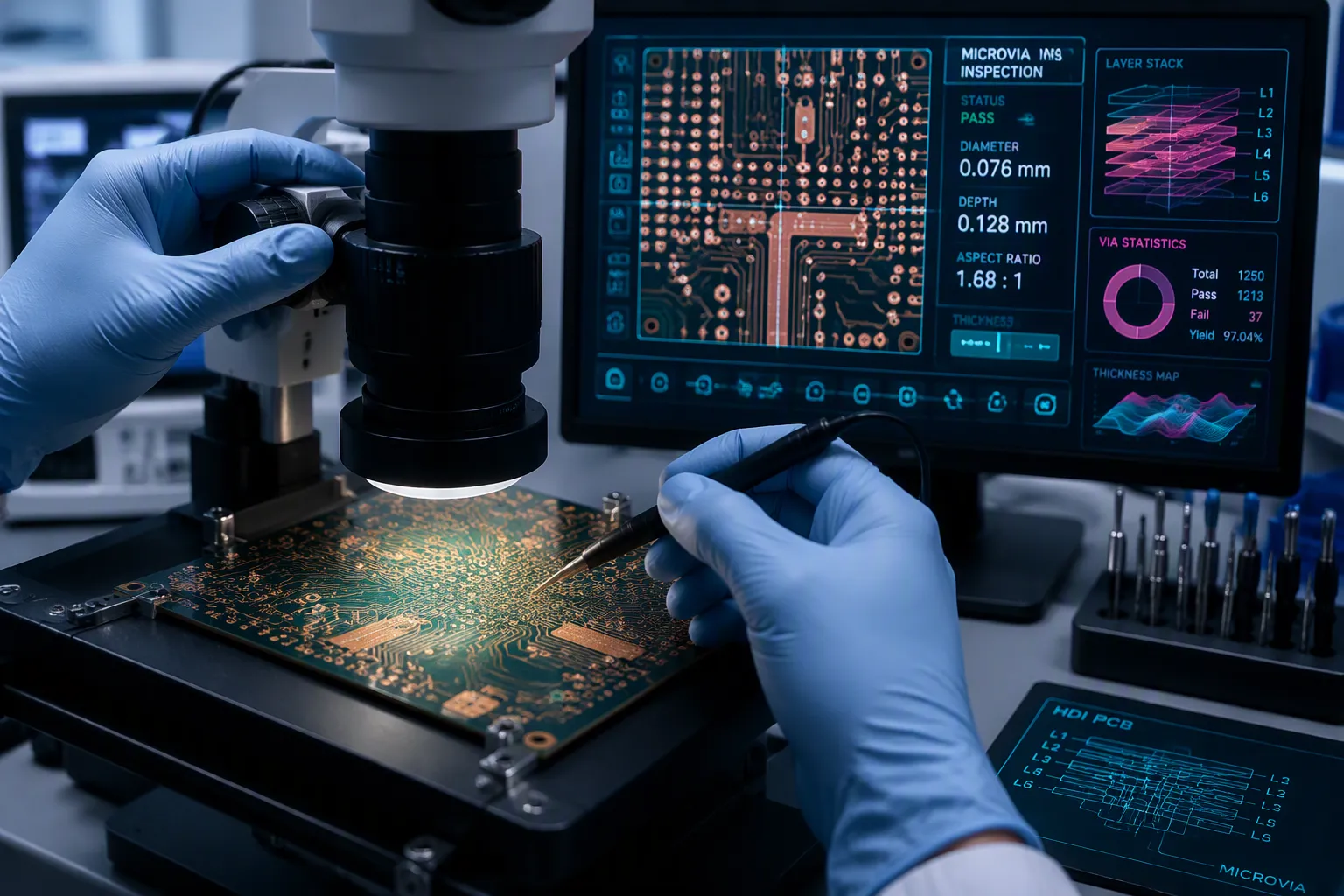 How to Inspect and Control Microvia Quality in HDI PCBs