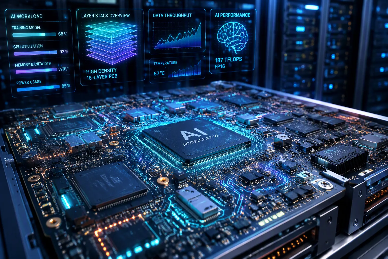 High-Layer Count PCB for Data Center AI Hardware