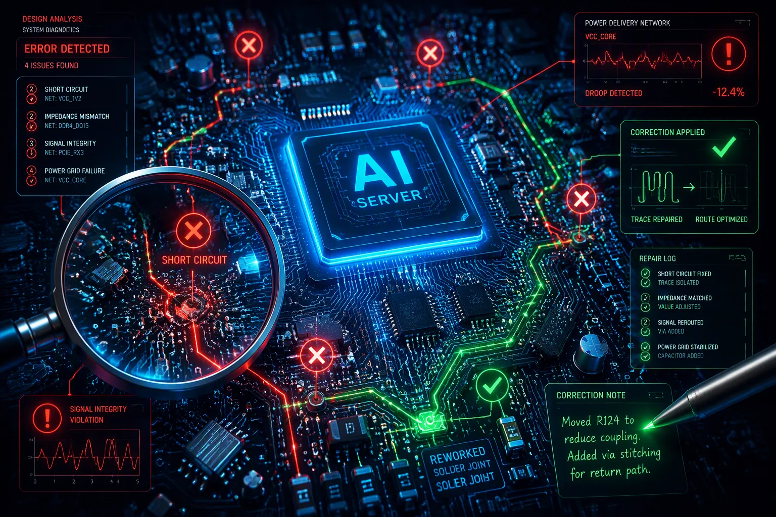 AI Server PCB Design Common Errors & Corrections