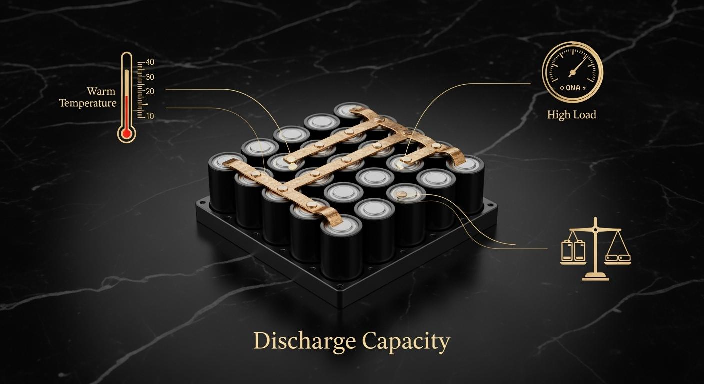 Factors affecting discharge capacity of lithium ion battery pack