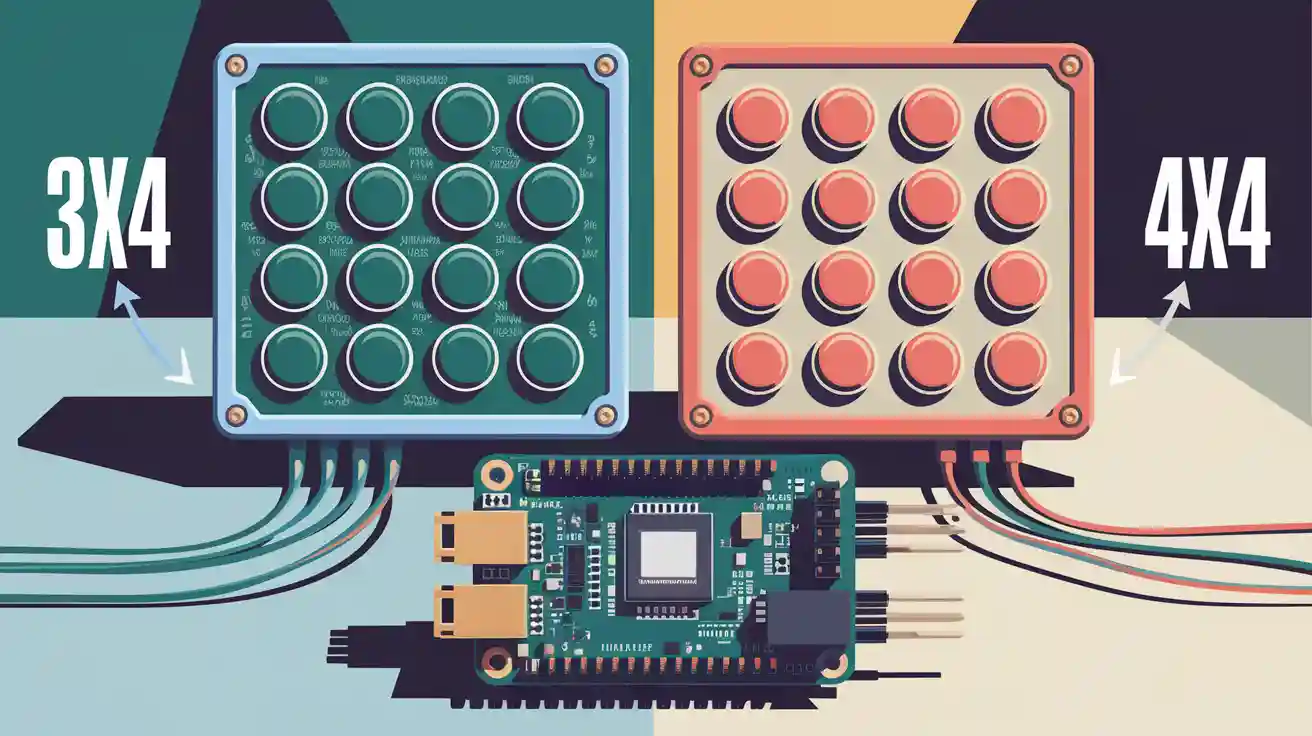 3x4 vs 4x4 Membrane Switch Module Arduino Key Differences