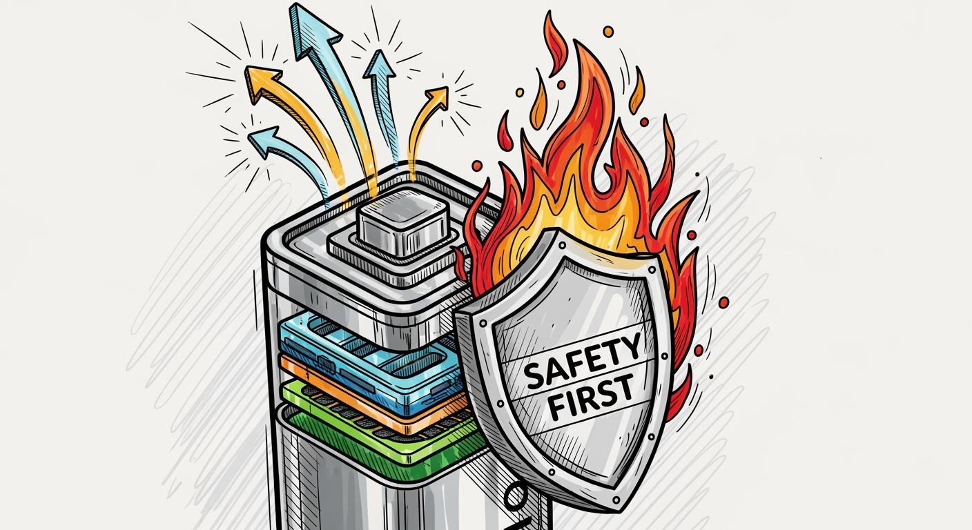 A new approach boosts lithium-ion battery efficiency and puts out fires, too