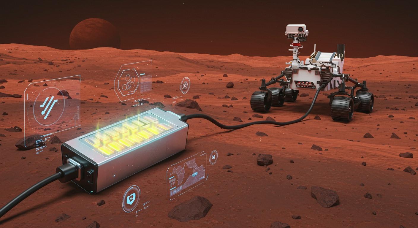 Lighter, Faster-Charging Batteries for Mars Exploration
