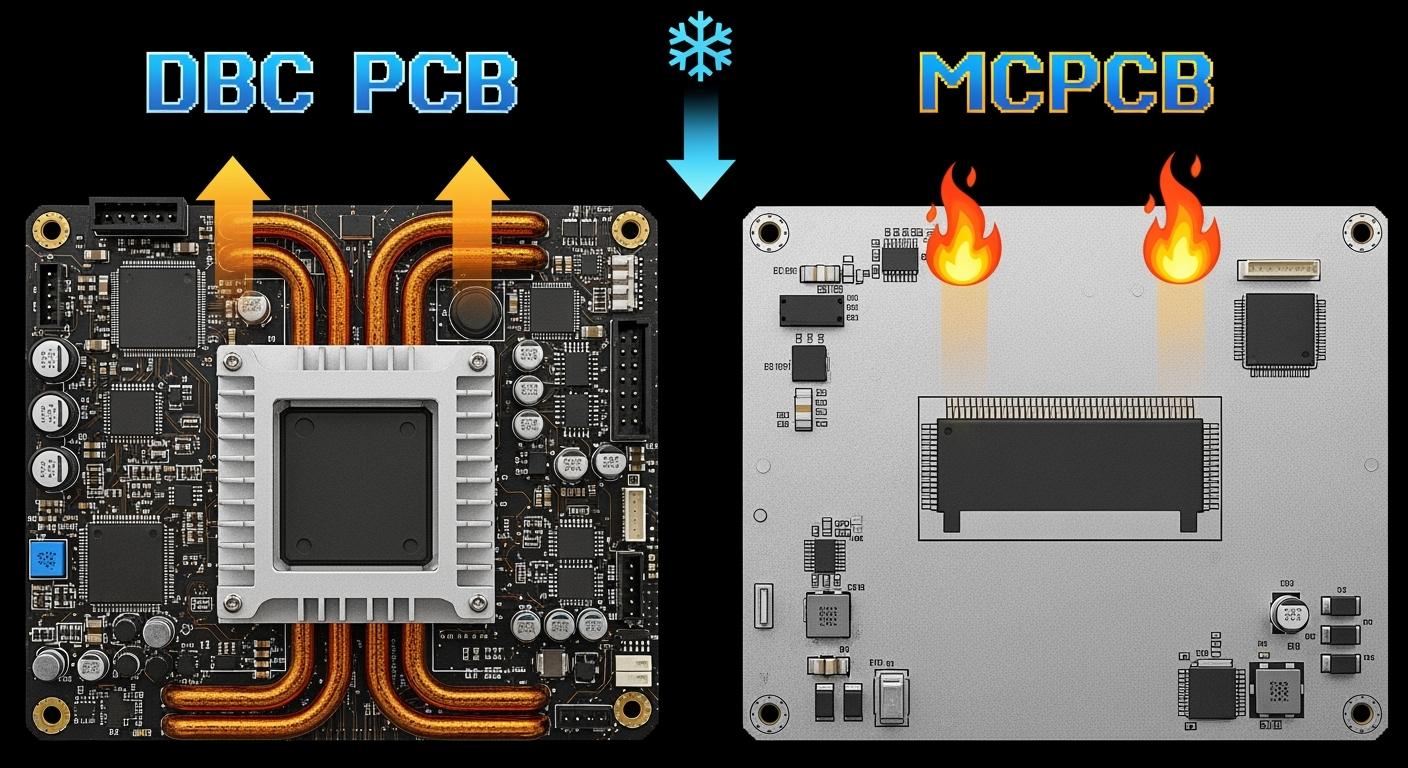 Comparison of DBC PCBs and MCPCBs for Cooling Performance