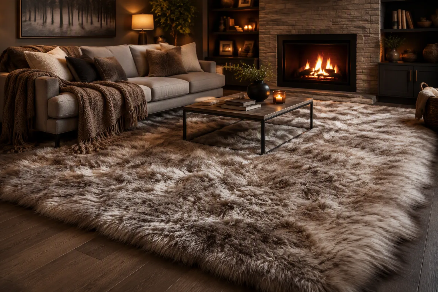 Choosing the Right Fur Rug Size for Your Living Space