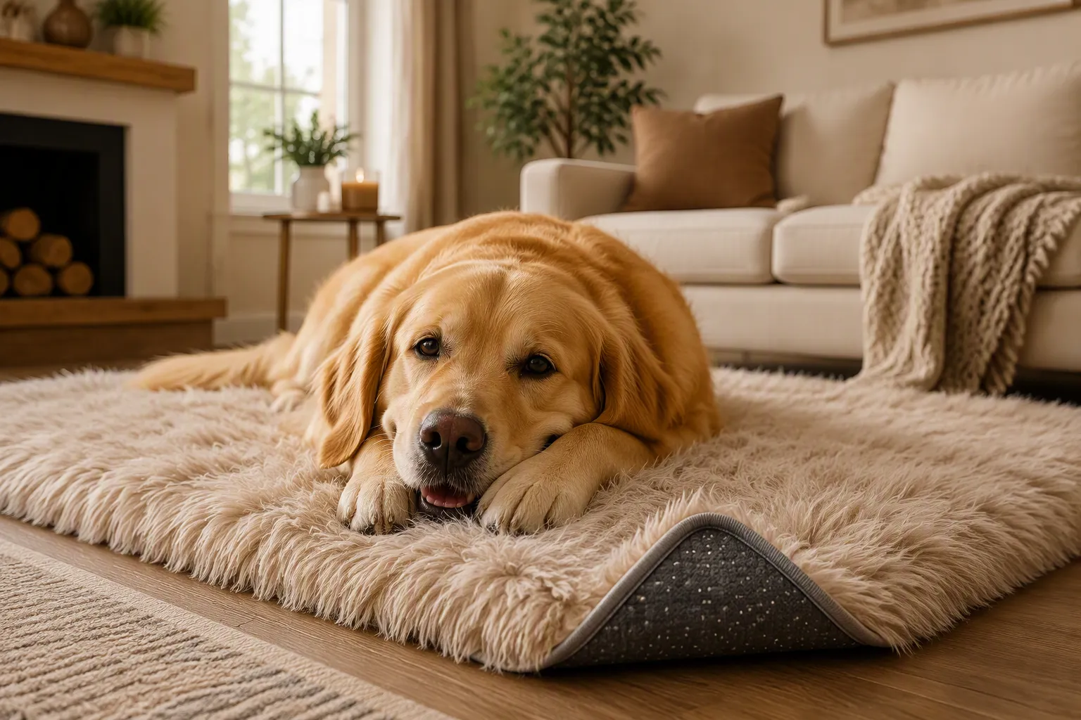 Pet-Friendly Faux Fur Rugs for Furry Friends