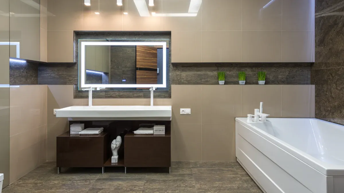 Installing Mirror Cabinets