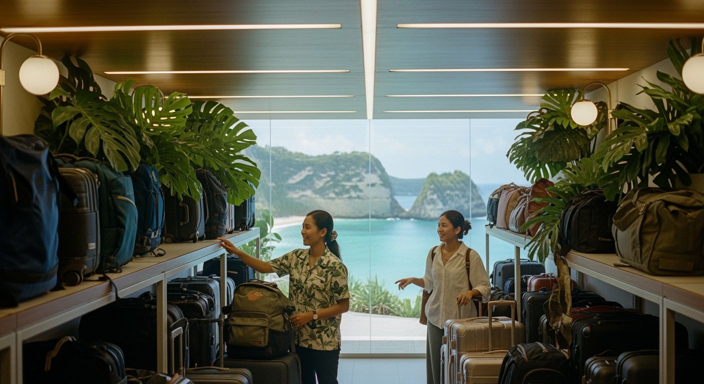 行李寄存：前往努沙佩尼达前存放行李