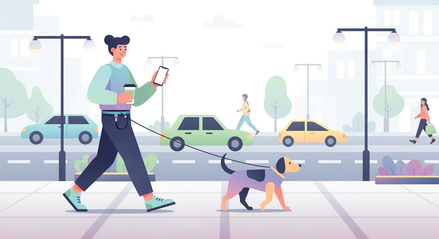 Hand Free Dog Leash Better for Steady Walks or Busy Streets