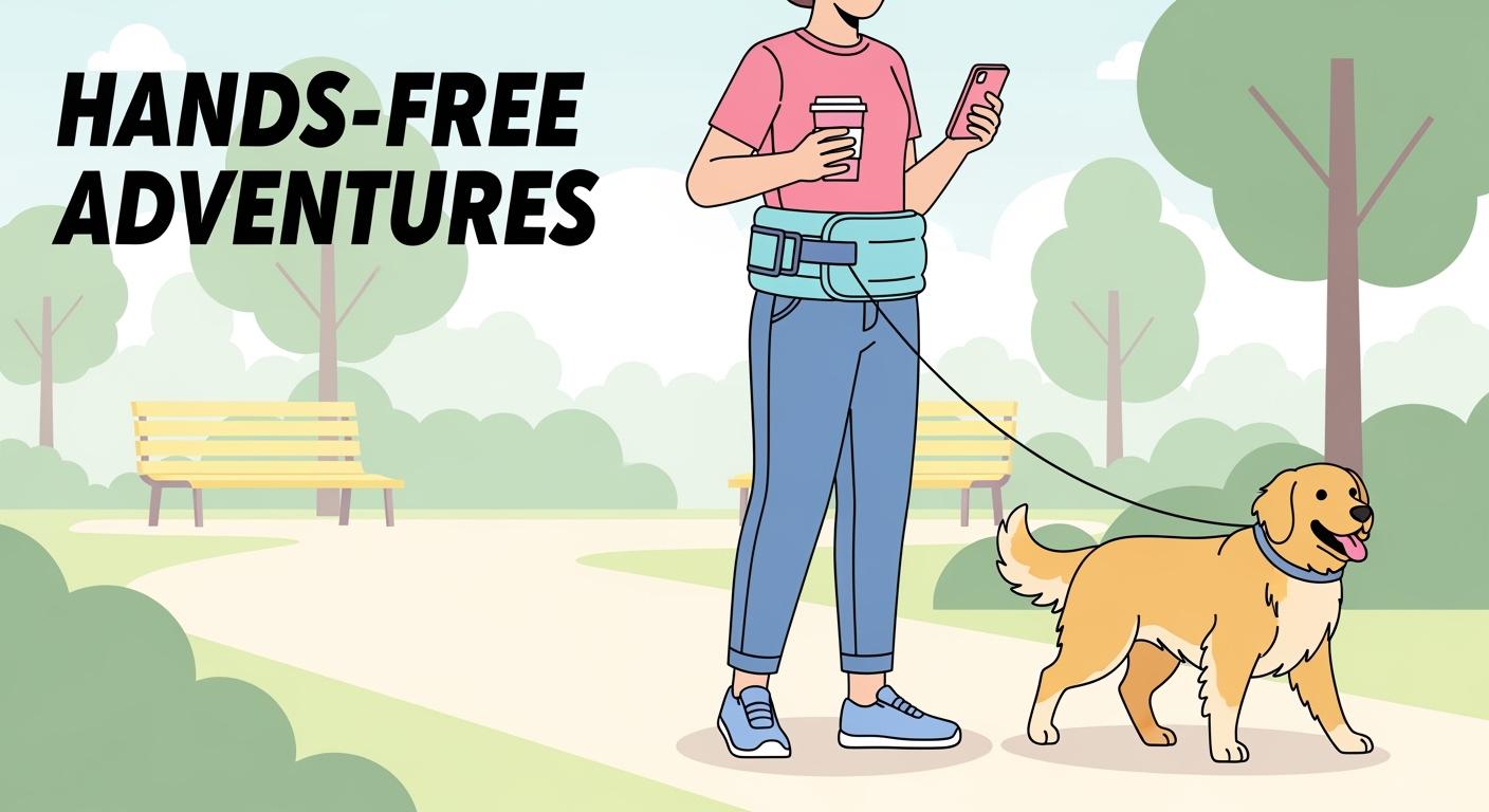 Dog hands free leash materials and comfort checks