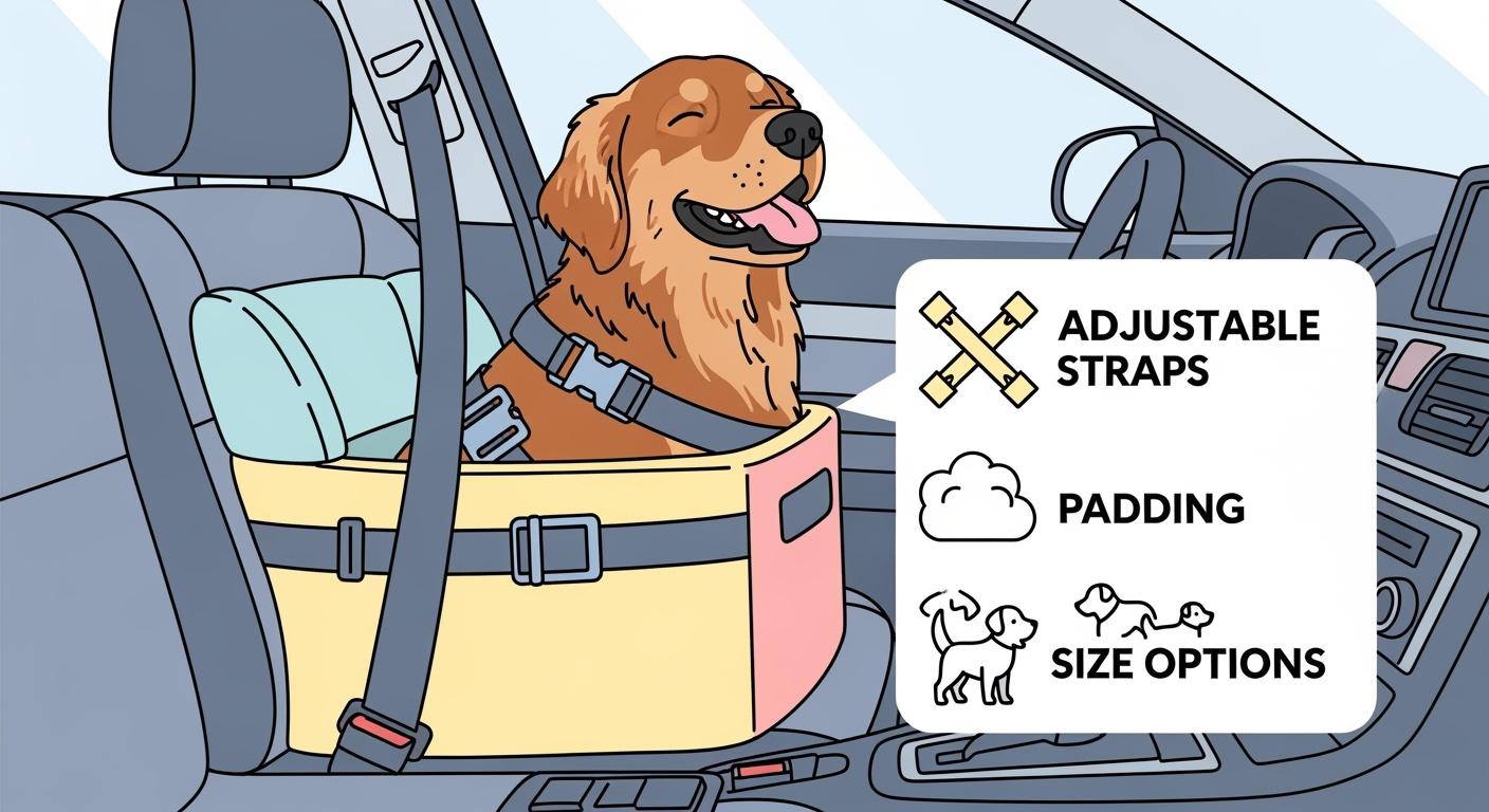Dog Car Seat with Safety Buckles: Pass-Fail Setup Signs