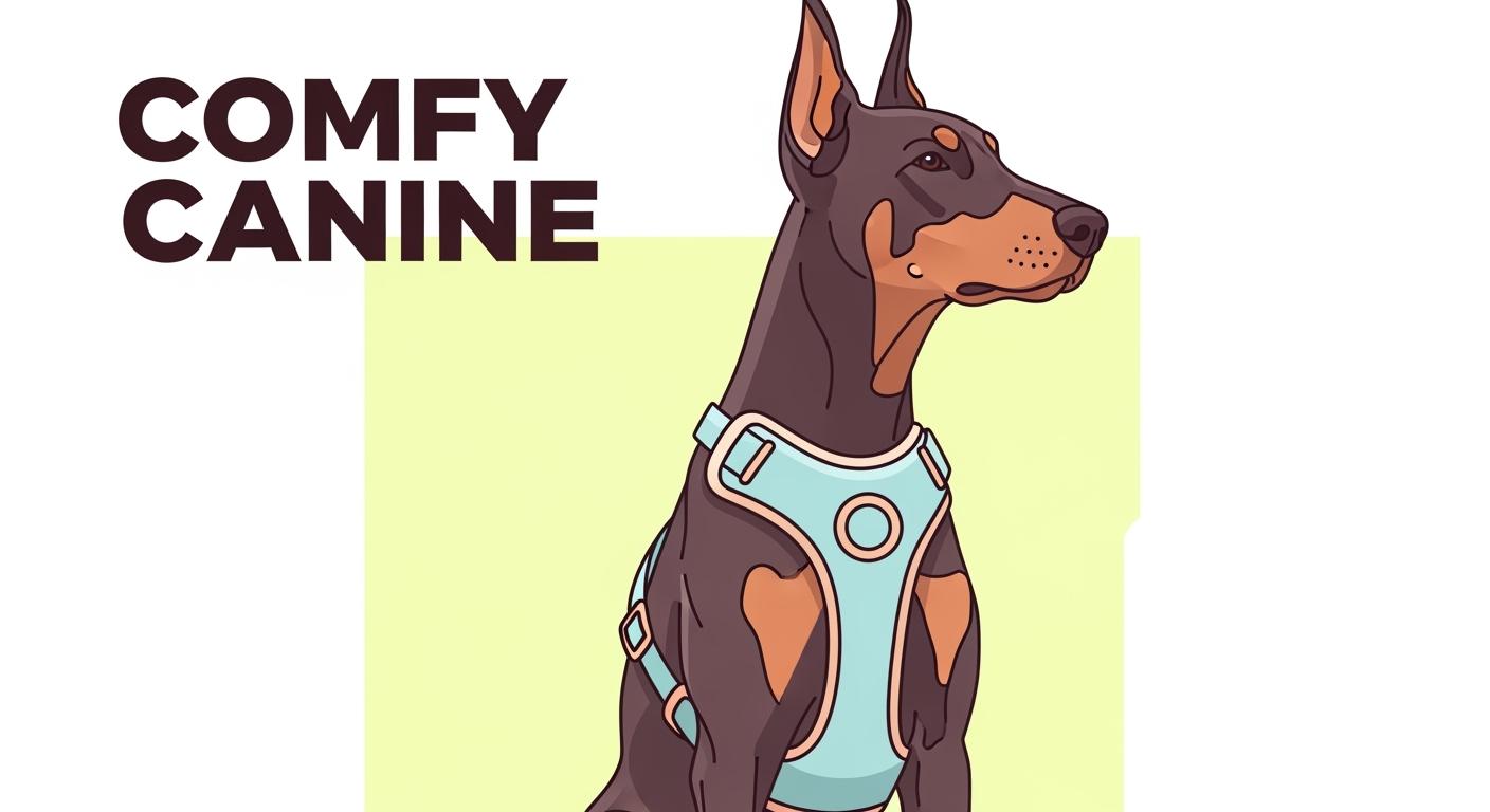 Doberman Dog Harness: Soft Edges for Short Coats