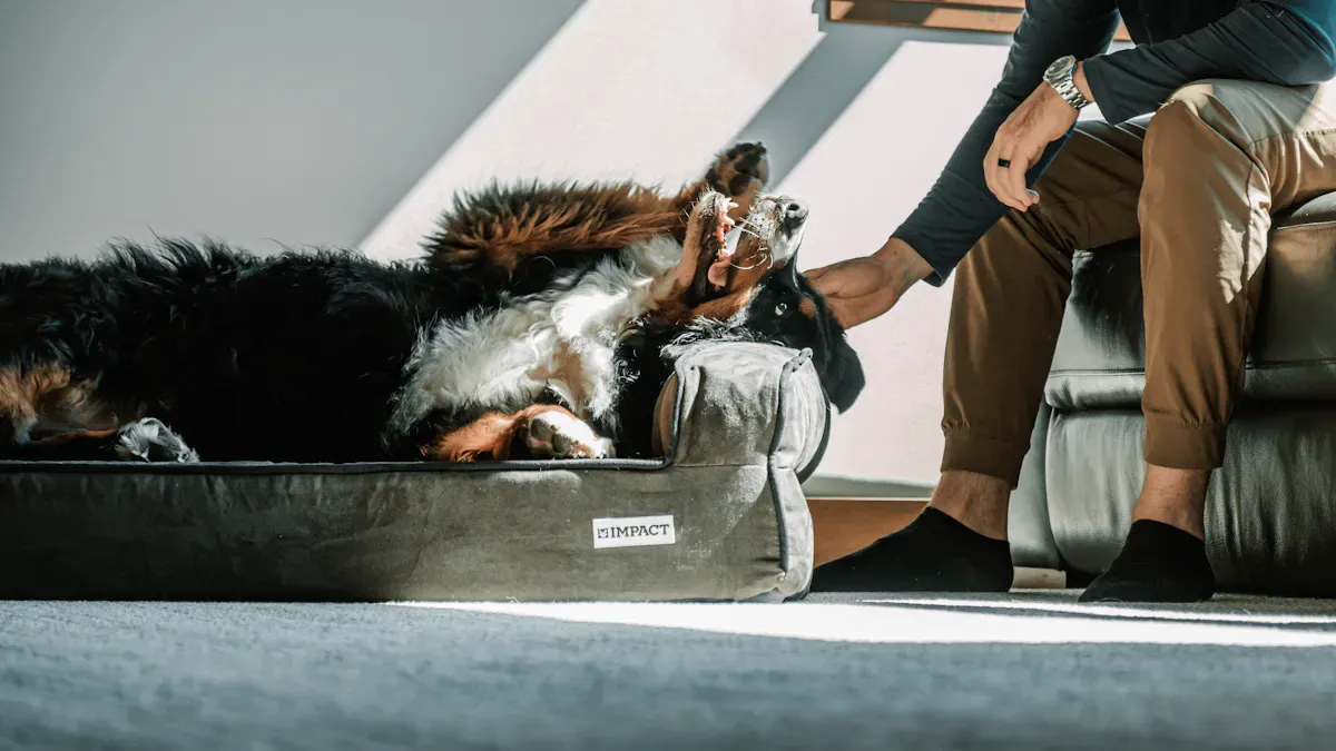 Design features that affect waterproof dog bed cleaning and comfort