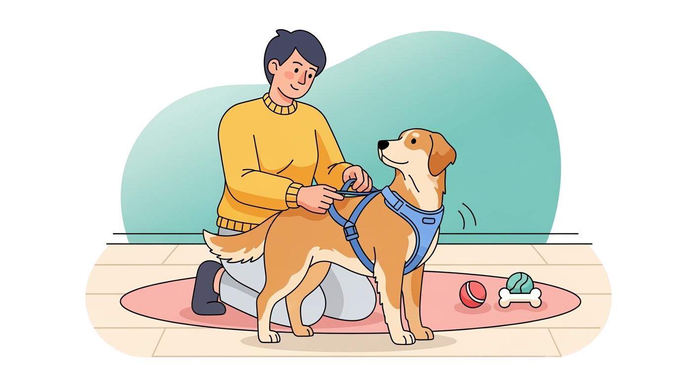 How to put dog harness and check the fit before you buy