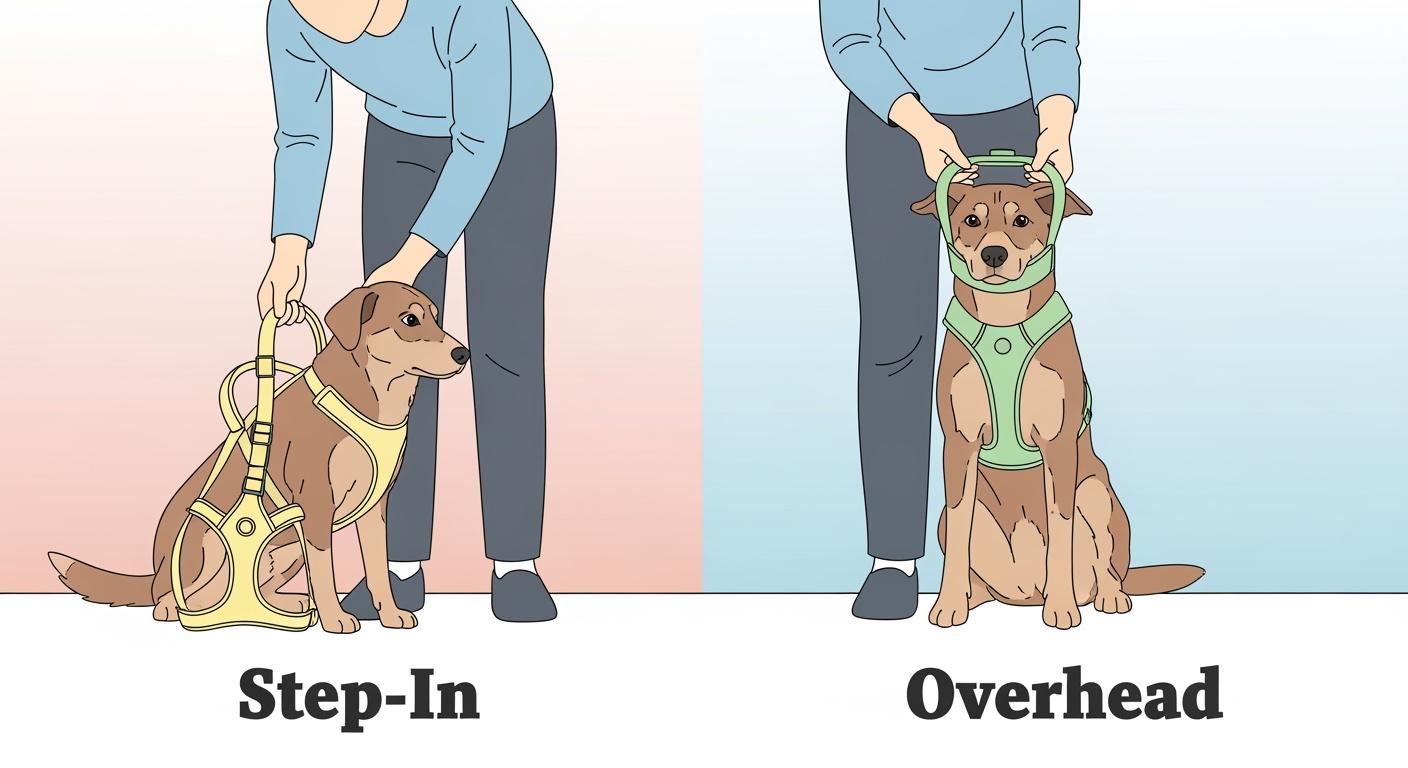 Applying Dog Harness: Step-In or Overhead?