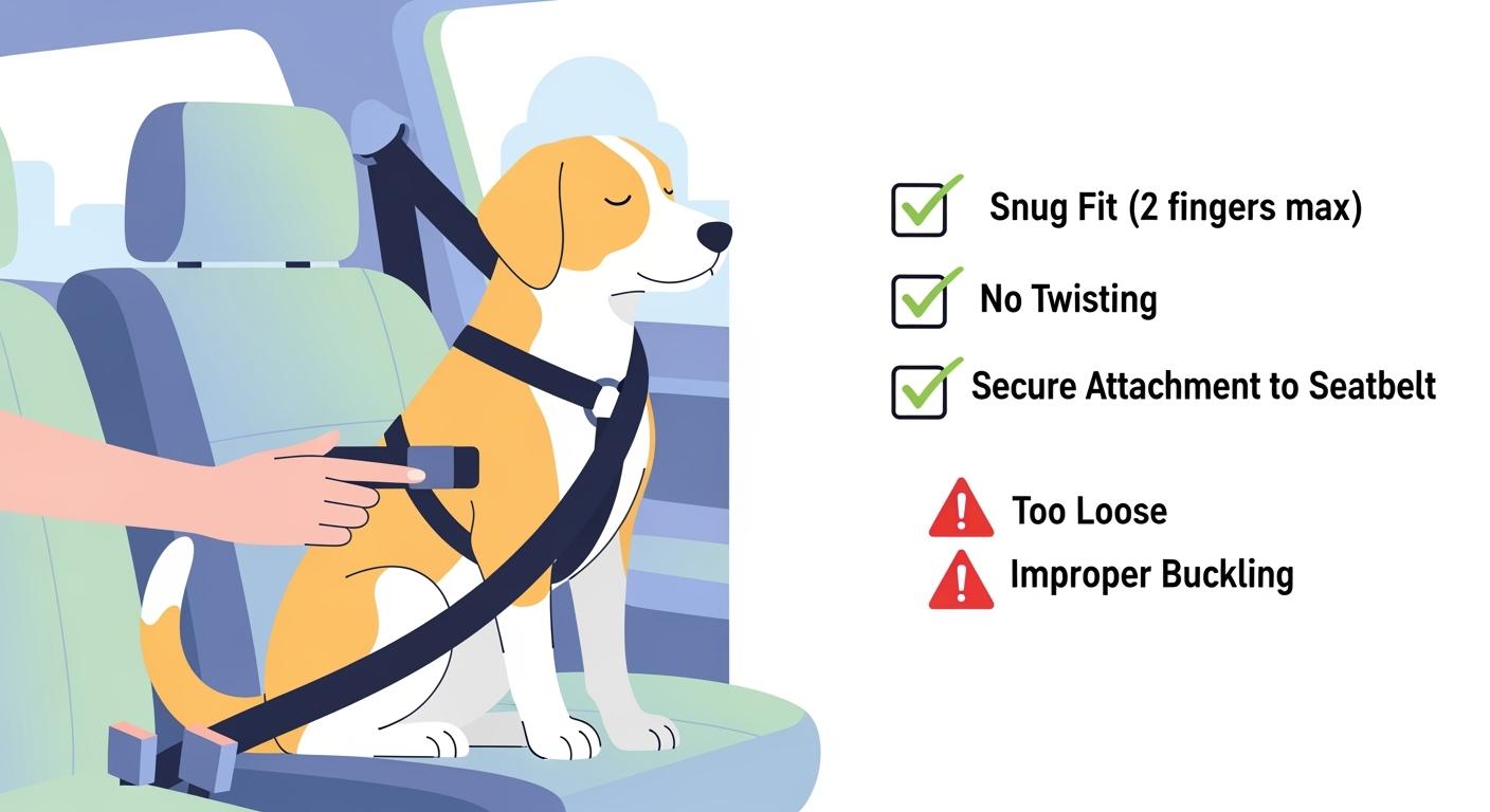 Dog Car Seat Belt Harness Fit Checks and Common Errors Explained