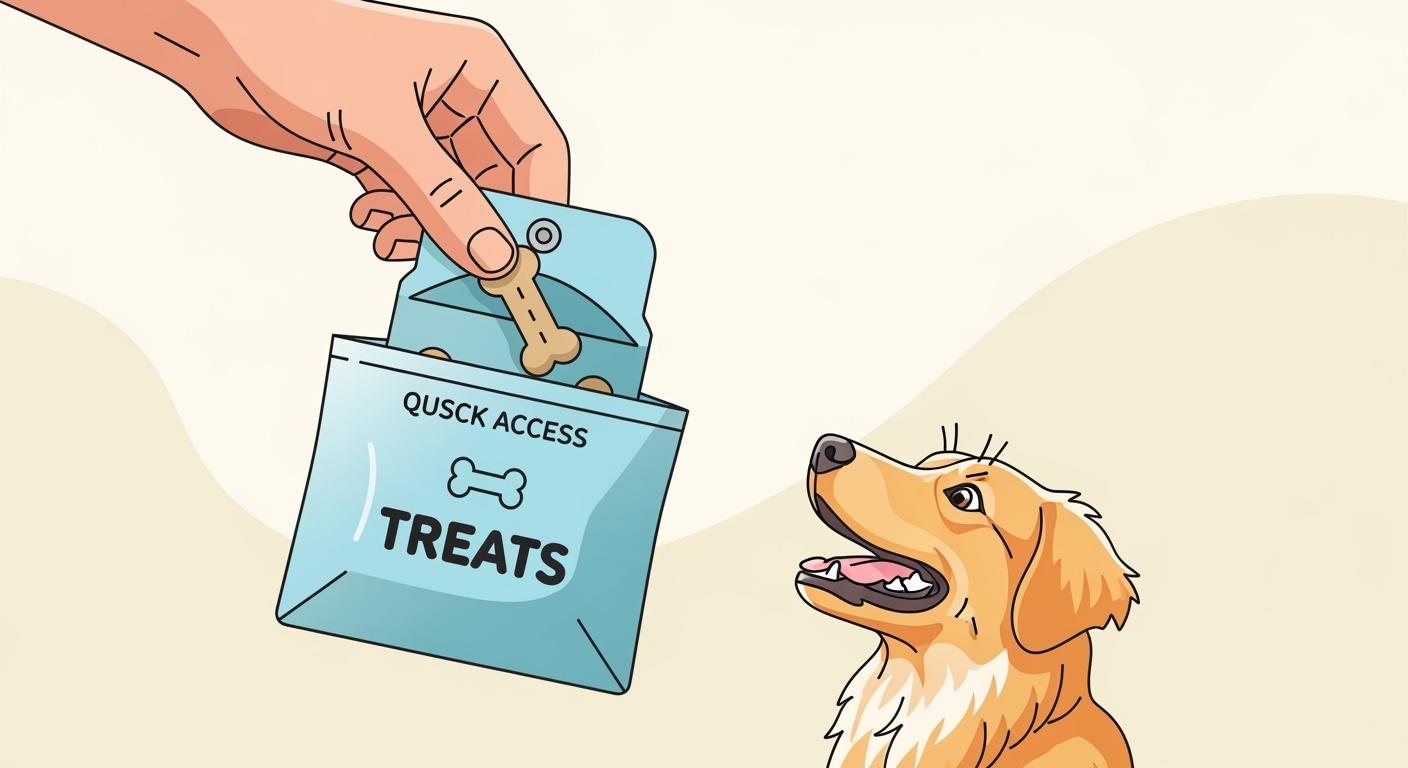 Treat Bag for Dog Training: Better One-Hand Use